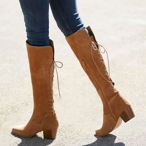 Sole Society Claudia knee high lace boots sz5